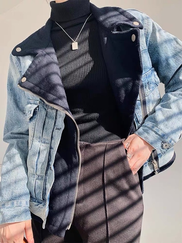 design over denim jacket