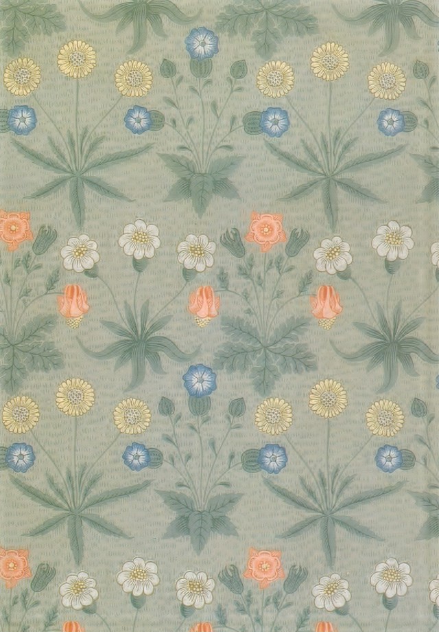 絵葉書 ポストカード ウィリアム モリス 壁紙 ひなげし A Postcard Of William Morris S Wallpaper Daisy Art In Life