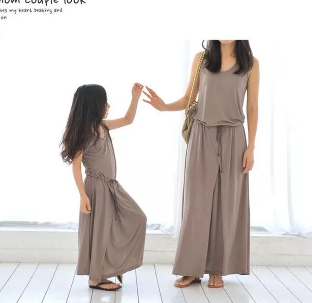 リンクコーデ マキシワンピース ロングワンピース 女の子 Milakiii