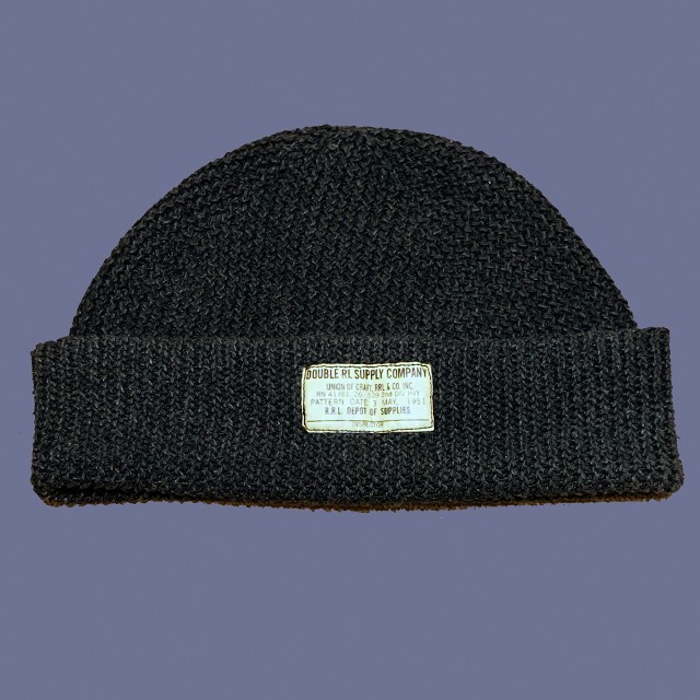 Rrl Ralph Lauren Black Indigo Knit Cap ダブルアールエル ブラック インディゴ ワッチ キャップ Countercc