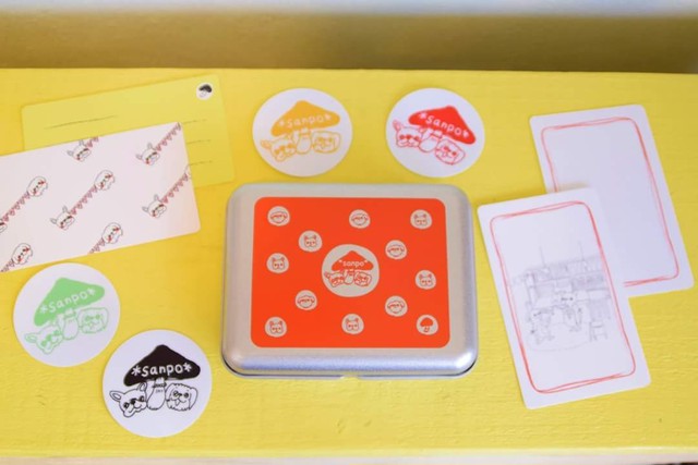 Sanpo オリジナル 缶ケースセット いぬと暮らす和雑貨店 Sanpo