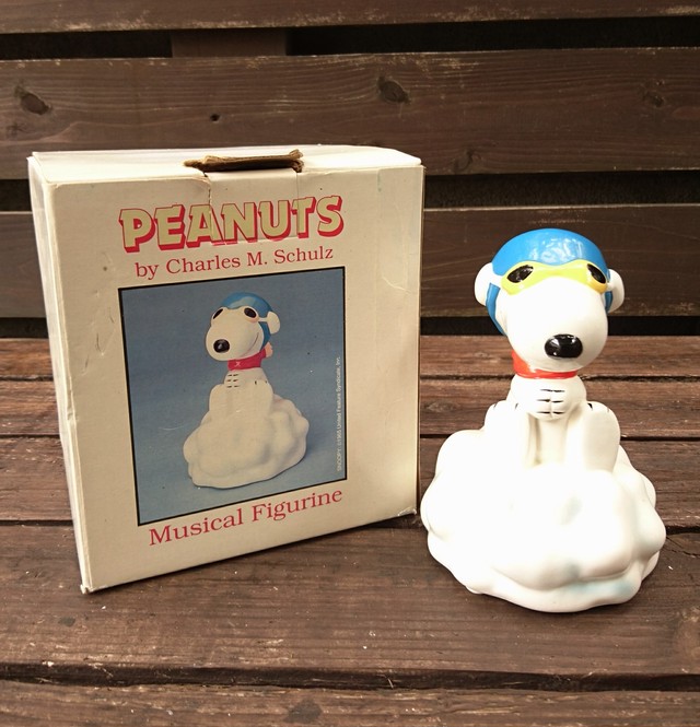 80s スヌーピー フライングエース オルゴール Beach Side Vintage