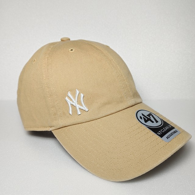 ニューヨーク ヤンキース Cleanup サイドミニロゴベージュ 47brand Only 帽子屋charlie