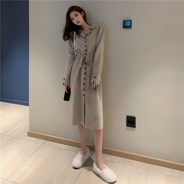 ボタンシャツワンピース ミディ丈 ミモレ丈 シャツワンピ ブラウン ベージュ シンプル ベーシック ウエストマークワンピ 通勤 仕事 オフィス 通学 1671 Sayurio レディースアパレル ファッション プチプラ アラサー アラフォー