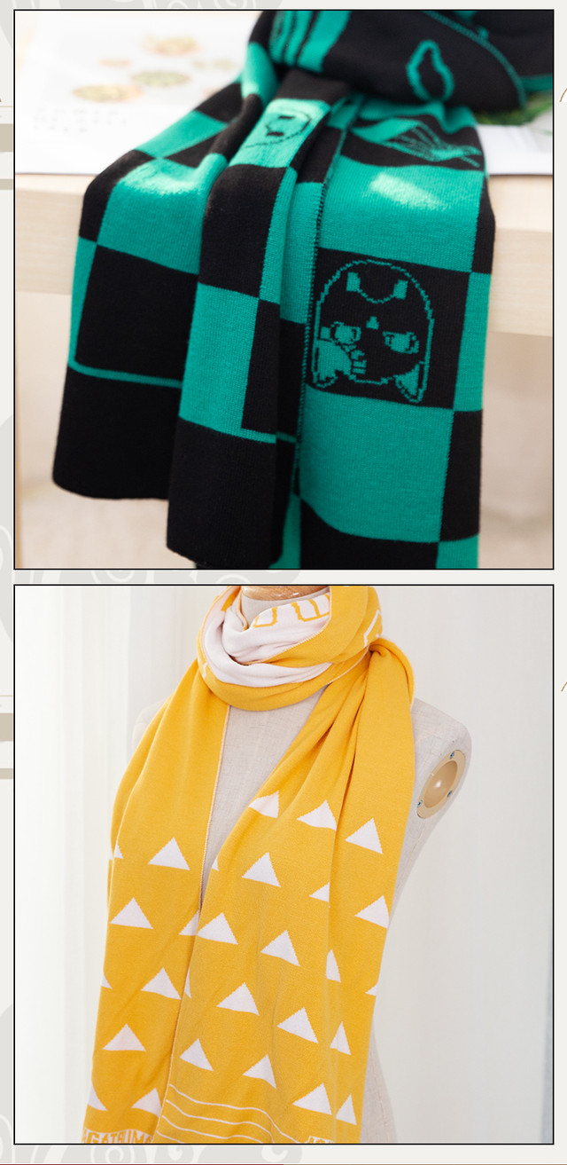 コットンマフラー 綿 冬コーデ 新作 新商品 レディース メンズ キッズ き め つ や い ば 鬼殺隊 柱 ねずこ風 たんじろう風 ぜんいつ風 おしゃれ 韓国レディース キッズファッション Londonbridge ロンドンブリッジ