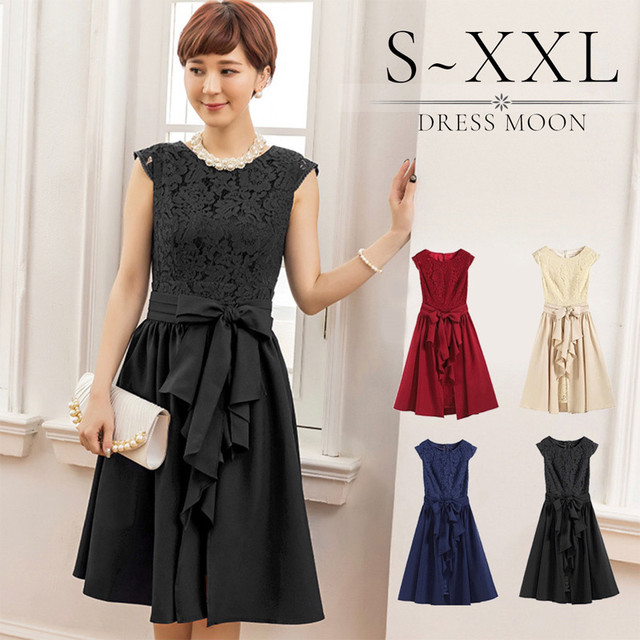 S M L Xl 2xl 結婚式 ワンピース パーティードレス ミニドレス ミディアムドレス 二次会 フォーマル 披露宴 呼ばれ 演奏会 同窓会 発表会 謝恩会 卒業式 入学式 パーティドレス通販 Dress Moon