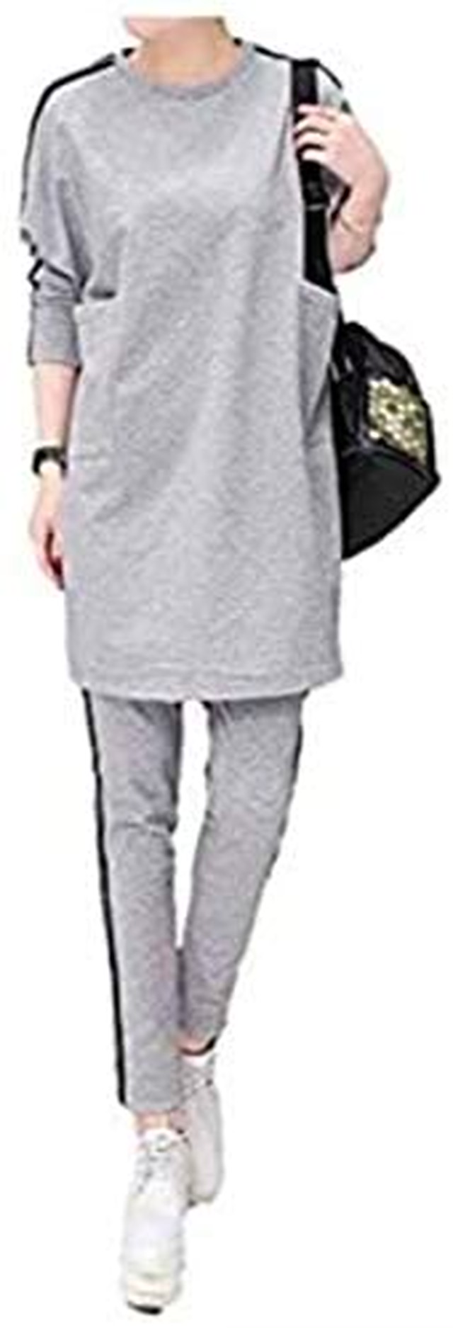 Jpcs アンリ 上下セット おしゃれ ジャージ ルームウェア 部屋着 運動 楽ちん かわいい ルーム着 チュニック 2色 レディース Az Japan Classic Store