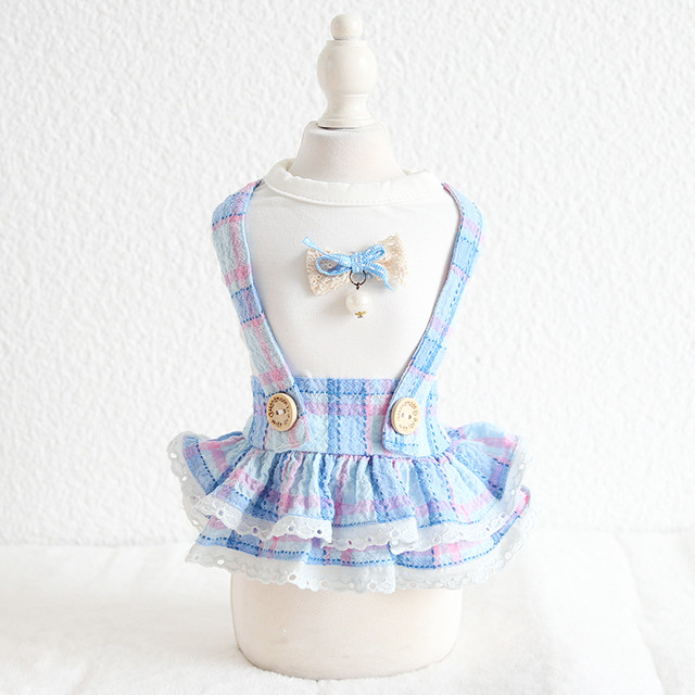 ドッグウェア 犬服 猫服 春夏 子犬 超小型犬 小型犬服 チェック柄 パステルカラー ワンピース かわいい おめかし 室内着 ドッグラン 小型犬のためのお店 Seasonz かわいいペットウェアの通販