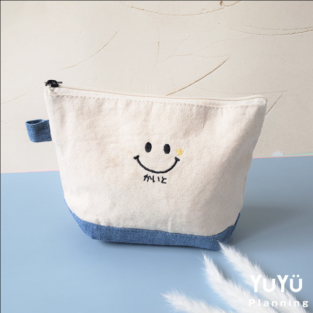 名入れ にこちゃん名前入りポーチ ニコちゃんスマイル Towelyuyu