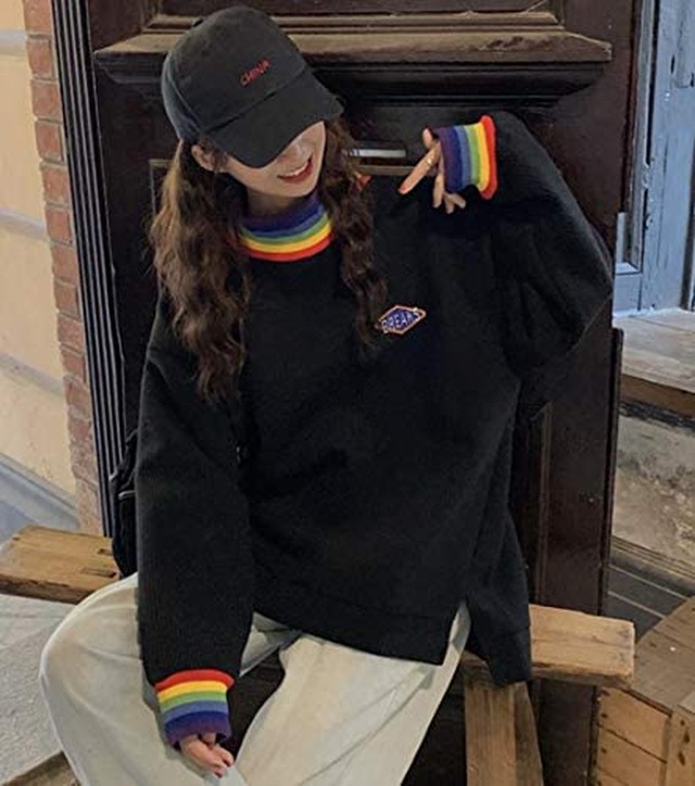 Jpcs Ptorトレーナー レディース ハイネック パーカー 厚手 ゆったり プルオーバー 長袖 スウェット トップス ファッション 可愛い 秋 Az Japan Classic Store