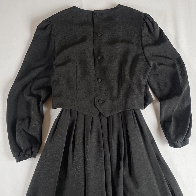 Used レトロ 黒 クラシカル ワンピース 古着 ヴィンテージ Vintage 古着屋mojo