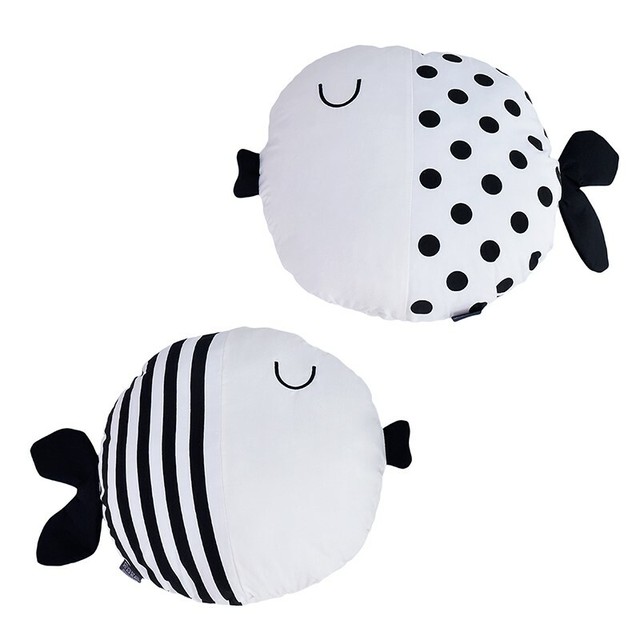 即納 Ty クッション ぬいぐるみ 枕 子供部屋 インテリア 可愛い 魚 子供 赤ちゃん キッズ ベビー プレゼント モノトーン 北欧 雑貨 かわいい 猫の餌 さかな 動物 アニマル キッズルーム 水玉 ドット ストライプ Coloring Life