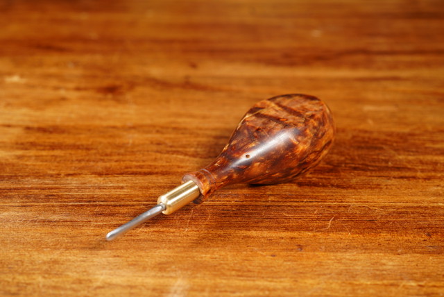 009 菱錐柄1型 80mm カーリーバーチ Burl Bespoke Tools Of Peckers