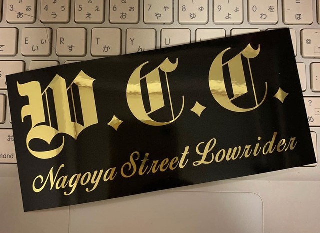 Nagoya Street Lowrider メタルゴールドステッカー W C C 052 G T P