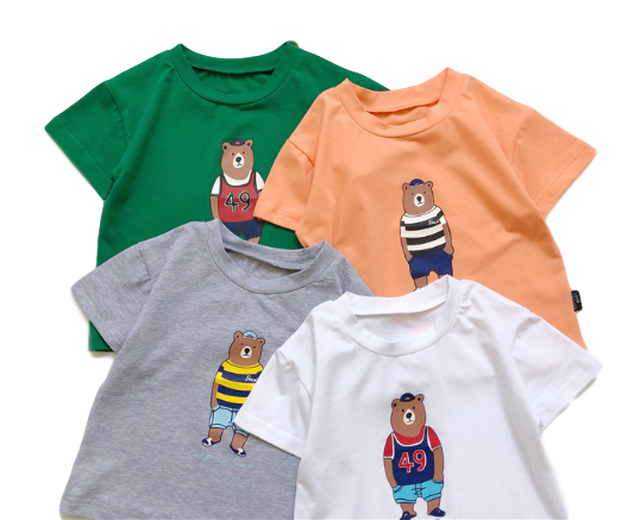 くまのアウトドアtシャツ Pinebaby