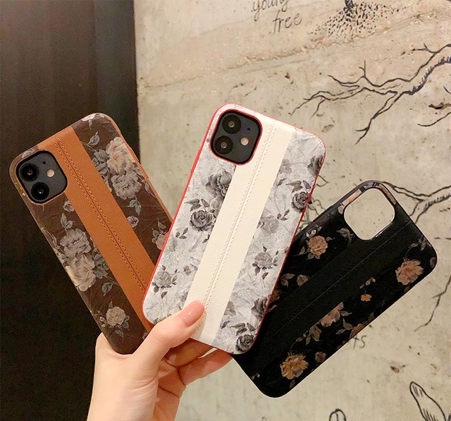 シック スマホケース Iphone12プロケース かわいい 花柄 Iphone12 Miniケース レザー製 大人 Iphone11 Proケース 衝撃 Iphone11ケース レディース Iphonexs Xr Se2 8 8plus 7 7plus保護カバー フラワー プリント 全三色 オシャレ 人気商品 Girlshares