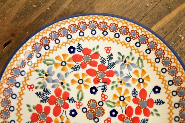 Sale ポーランド食器 ポーリッシュポタリー プレートs ケーキプレート 17cm 花柄 クラシック News Stand Satake