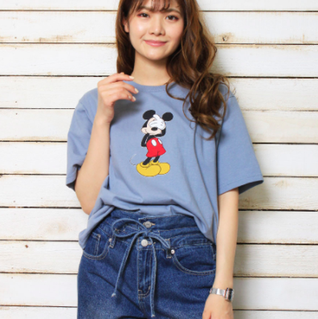 新作 目隠しミッキーマウスtシャツ トップス 半袖 カジュアル ディズニー Kidsbabysee