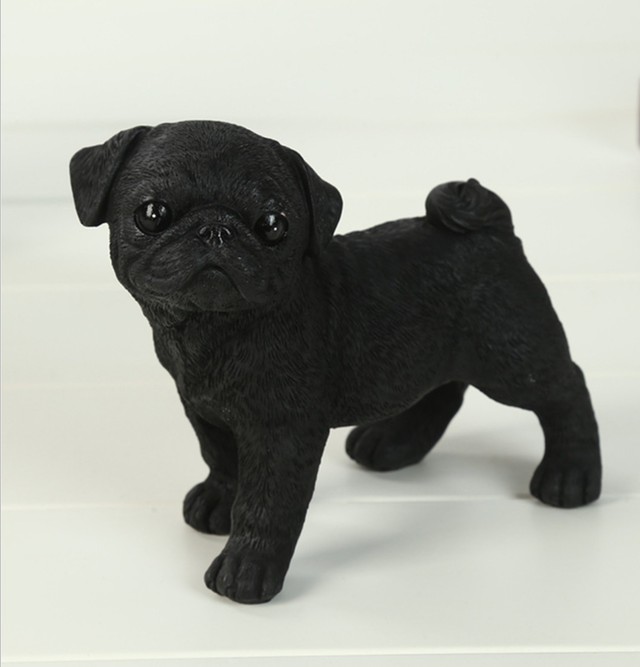 パグ置き物 パグちゃん置き物 高さ約10 0cm 2色セット おまけ滑り止めマット付き 犬置き物 パグちゃん専門店 ちくわちゃん家