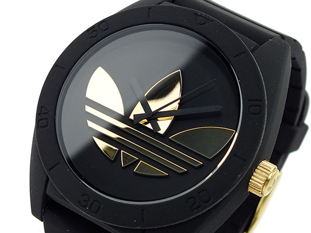 アディダス Adidas サンティアゴ 腕時計 Adh2712 ブラック ゴールド 時計屋 チックタック