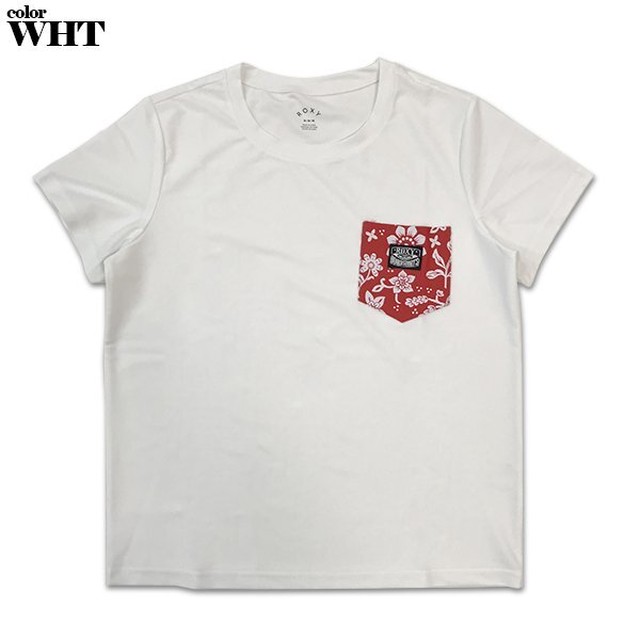 Rly202012 ロキシー ラッシュガード Tシャツ レディース マリンスポーツ Uvカット 速乾 プール 海 タウンユース ギフト 通販 人気 ブランド 白 ホワイト M L Heritage Flower Pocket Roxy Beachdays Okinawa