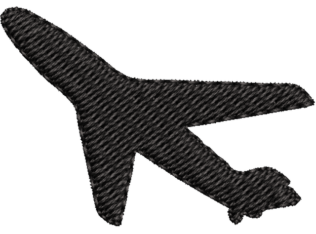 ジャノメ専用刺繍データ Janome Embroidery Data 飛行機 シルエット Plane Silhouette 手芸男子のお店 スタジオ ヨッシー