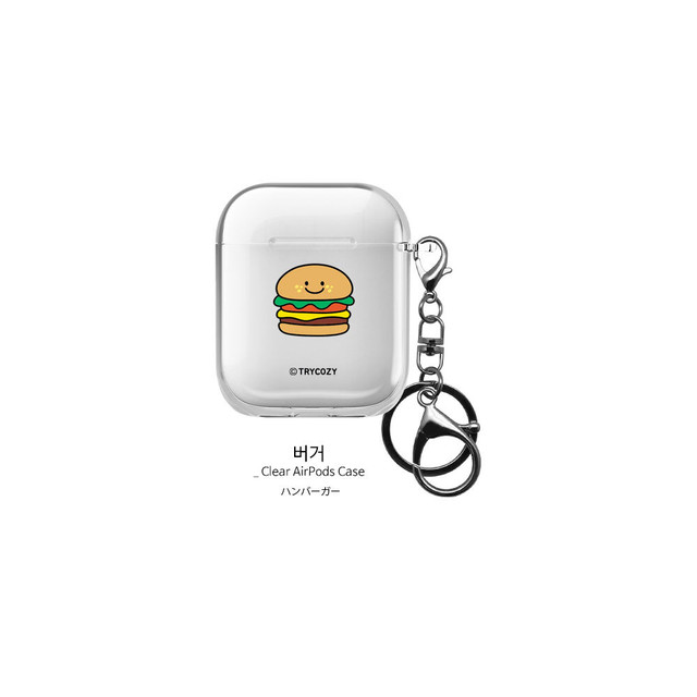 Airpodsケース イヤホンケース エアーポッズ クリア 透明 Pc ハードケース 韓国 韓流 雑貨 イラスト ほっこり 食べ物 フード 食パン チーズ 手描き Sti 445 P0000egg Hanholic Jp Iphoneケース スマホアクセサリー 輸入雑貨