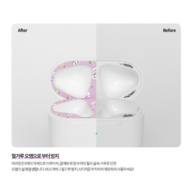 Airpods ステッカー ダスト 傷防止 Esterbunny うさぎ Pink ピンク カワイイ 韓国 イラストレータ 韓流 キャラクター 夢カワイイ Sti 425 Hanholic Jp Iphoneケース スマホアクセサリー 輸入雑貨