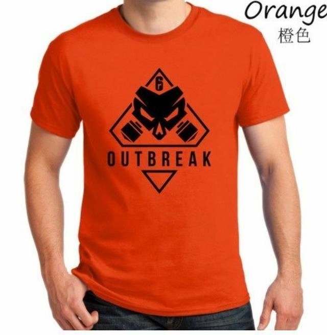 レインボーシックス シージ ゲーム Outbreak ロゴ Tシャツ Tom Clancy S Rainbow Six Siege ユニセックス R6s シージグッズ 7 Game Goods Style