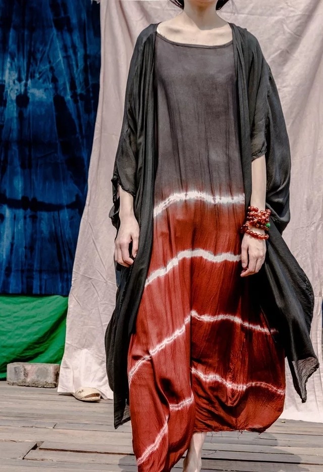 シルク ワンピース コート カーディガン 絹 黒 ブラック 夏 ストール 自然とゆったり暮らす服 キトイツカ