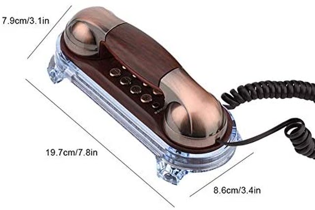 Jpcs 壁掛け式電話機 壁掛け電話 レトロ電話 有線電話 ホーム ホテルなどに適用 アンティーク 北欧 古典的 豪華 おしゃれ 固定電話 レッドカッパー Az Japan Classic Store