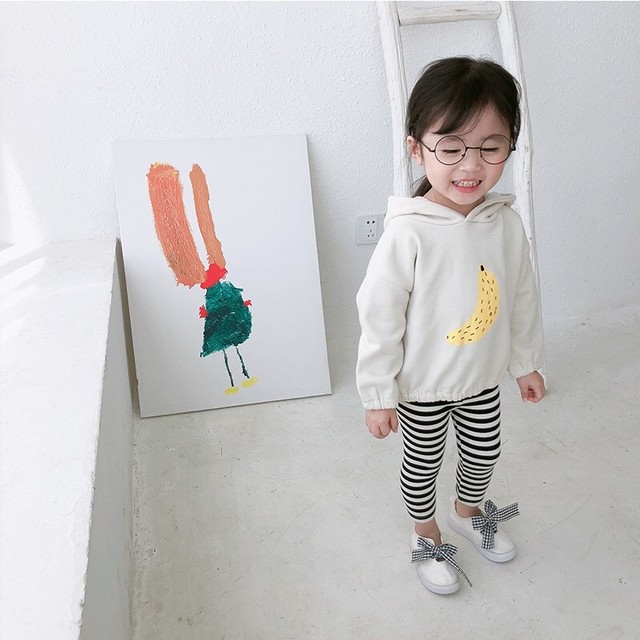 秋 Banana スウェット 男の子 女の子 Lovely Baby 73 110cm 子供服 可愛い キッズ Coolkids