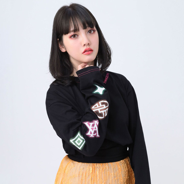 【FLOWER by RADIO EVA 020】EVA Big Monogram Neon Long T-Shirt BLACK / EVANGELION エヴァンゲリオン