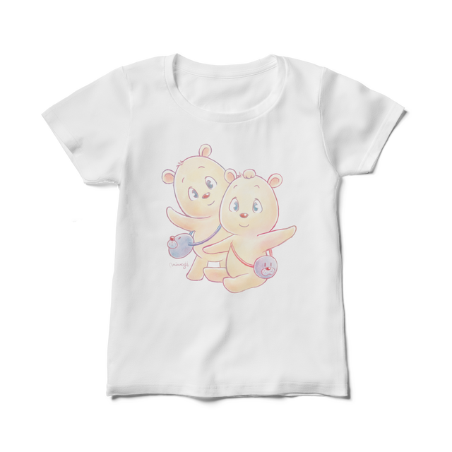 シロクマくんtシャツ レディースタイプ Miwaji World