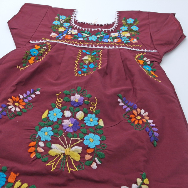 メキシコ プエブラ州 子供用刺繍ワンピース Mpv6 Tabino Zakka
