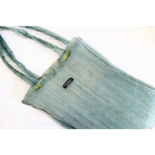 【ToteBag】ギャザーオーガンジー/green.