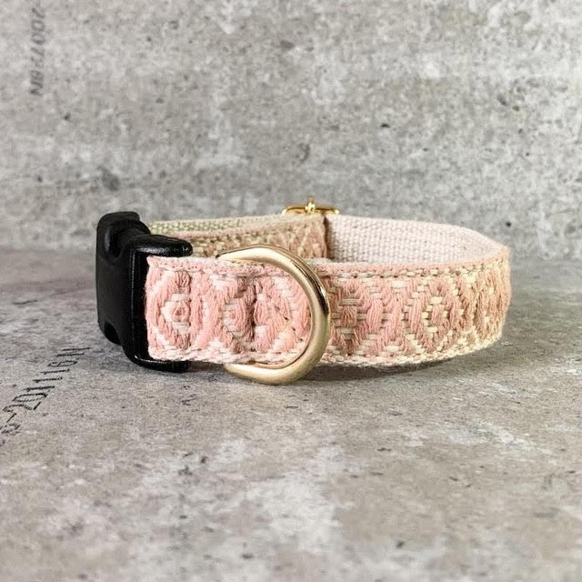 Ortega Native Dogcollar Pink 犬用首輪 オルテガ ネイティブ柄 ピンク Rich Tokyo