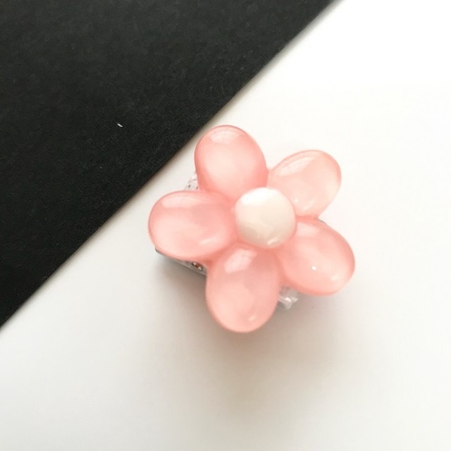 傘にもアクセサリー 傘バンド留めお花クリップ ピンク Emu