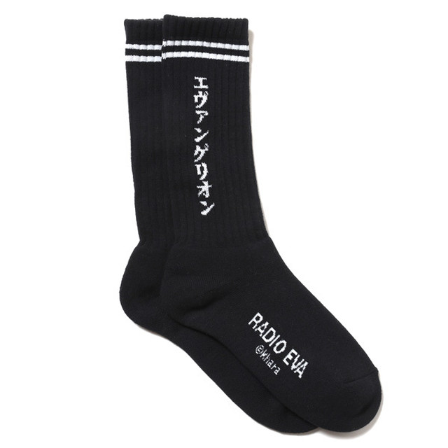 RADIO EVA 709 EVANGELION SOCKS BLACK / EVANGELION エヴァンゲリオン