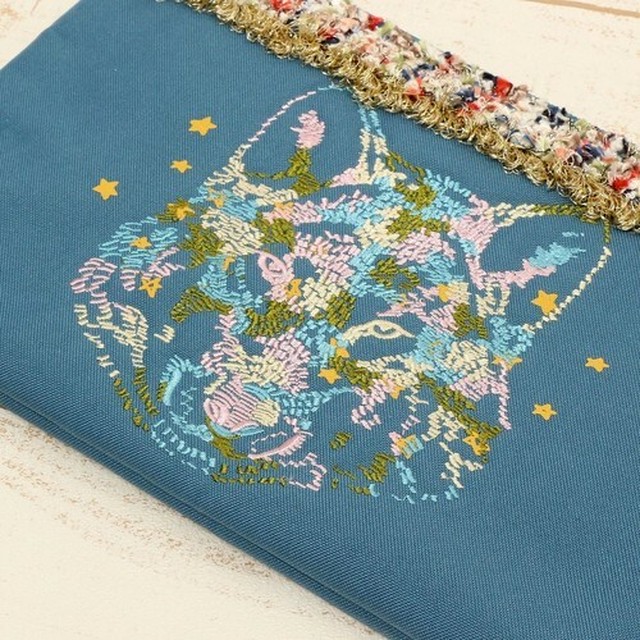 動物刺繍マルチポーチ Pop Up By Positiva