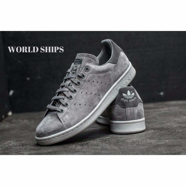 本日限定価格 スタンスミス アディダス スニーカー Adidas Originals Stan Smith スエード グレー 海外限定 正規品 Adidas 258 World Ships