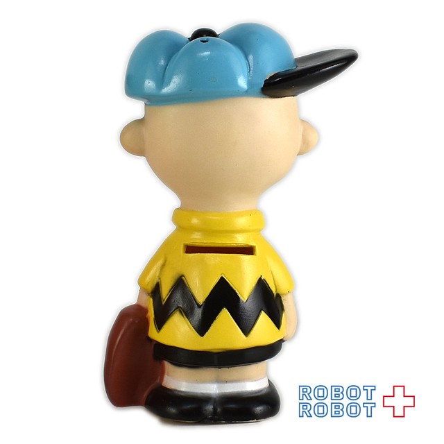 チャーリーブラウン 野球 ソフビ貯金箱 ピーナッツギャング Robotrobot