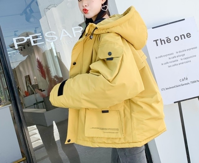 ウインドブレーカー レディース マウンテンパーカー オーバーサイズ ストリート系 ボーイッシュ カジュアル 冬 ピンク グリーン イエロー B 152 Idear