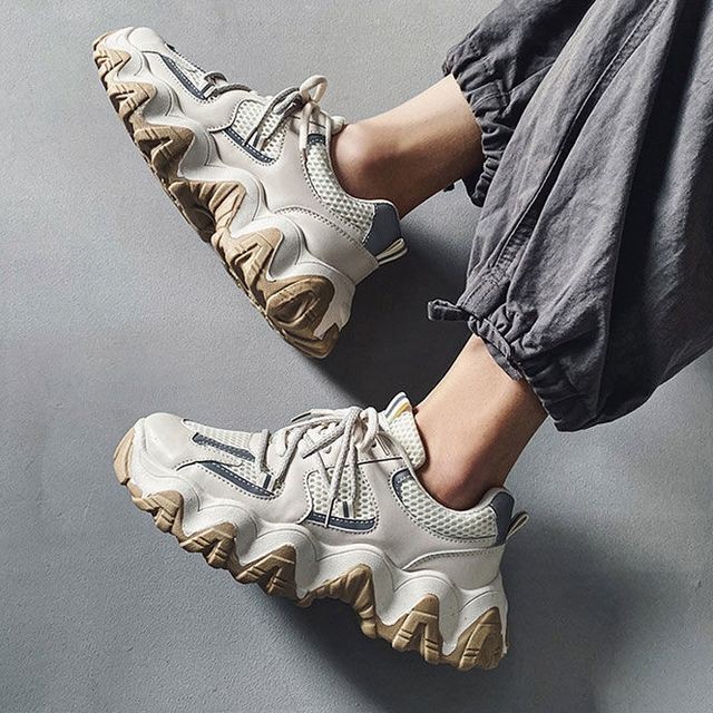 予約販売 ダッドスニーカー メンズ アグリースニーカー 反射板 厚底 靴 白 グレー ベージュ お洒落 カジュアル ストリート 39 40 41 42 43 44 Favoriteselect