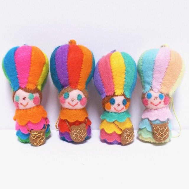 気球ゆびにんストラップ 指人形 はじめました