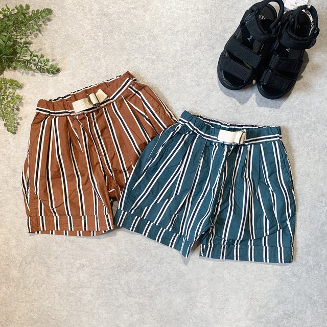 太ストライプハーフパンツ Hapuon