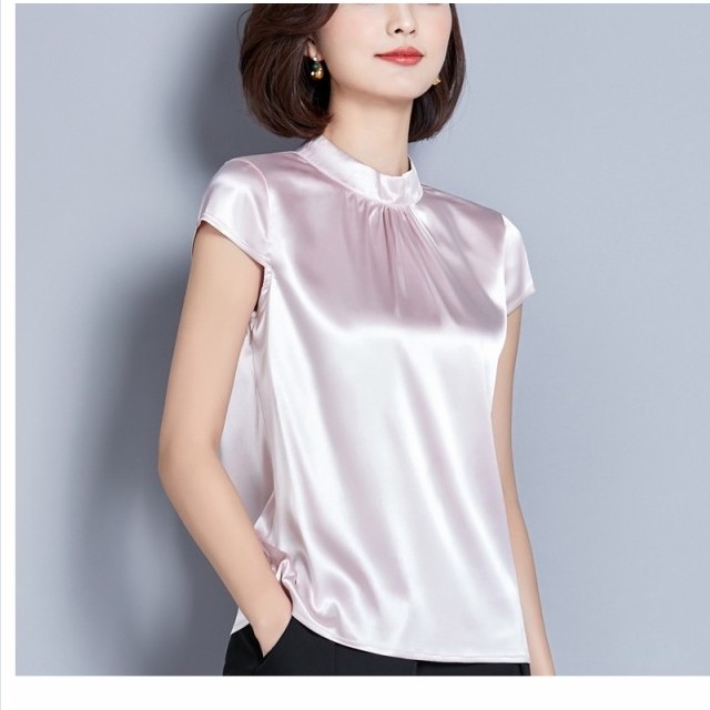 ドルマントップス半袖 夏新作 大きいサイズ レディース トップス ブラウス タックブラウス 半袖ブラウス 半袖 タッ Basecamp49