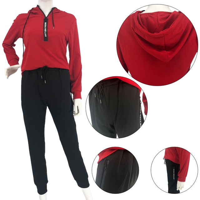 送料無料 スポーツウェア スウェット ルームウェア 部屋着 ジャージ レディース フード付き Subrinahouse