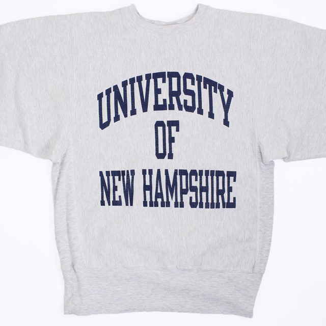 古着 スウェット Champion リバースウィーブ スウェットシャツ New Hampshire Univ Blue Truck