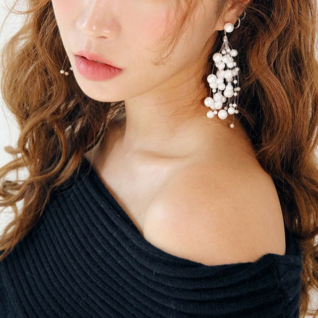 大きめ ピアス アクセ ピアス パーティー アクセ パールピアス レディース 揺れるピアス ぶらさがり 耳飾り 小物 ロングピアス 可愛い ピアス ネット通販 購入 激安 10代 代 30代 40代 春 夏 秋 冬 Roprot ファッション レディースアパレル販売